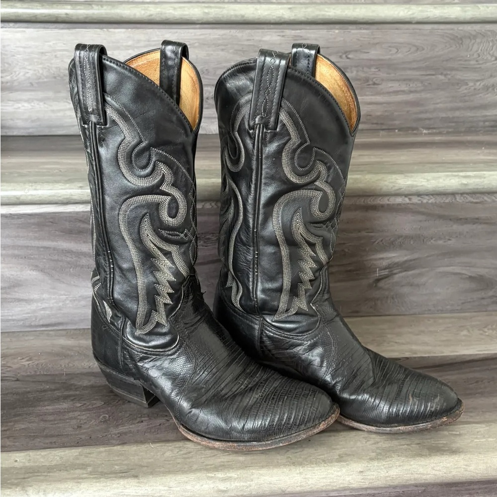 Vintage Tony Lama Western Cowboy Boots, size 8.5